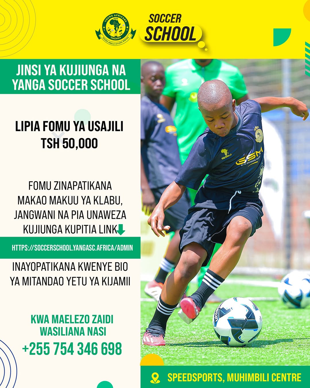 Jinsi ya Kujiunga na Yanga Soccer School