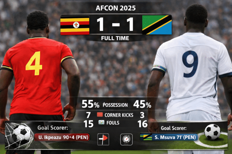 Sare ya 1-1 Uganda vs Tanzania