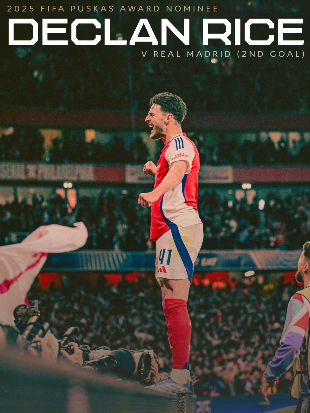 Goli la Pili la Declan Rice Dhidi ya Real Madrid Linaweza Kushinda FIFA Puskas Award 2025