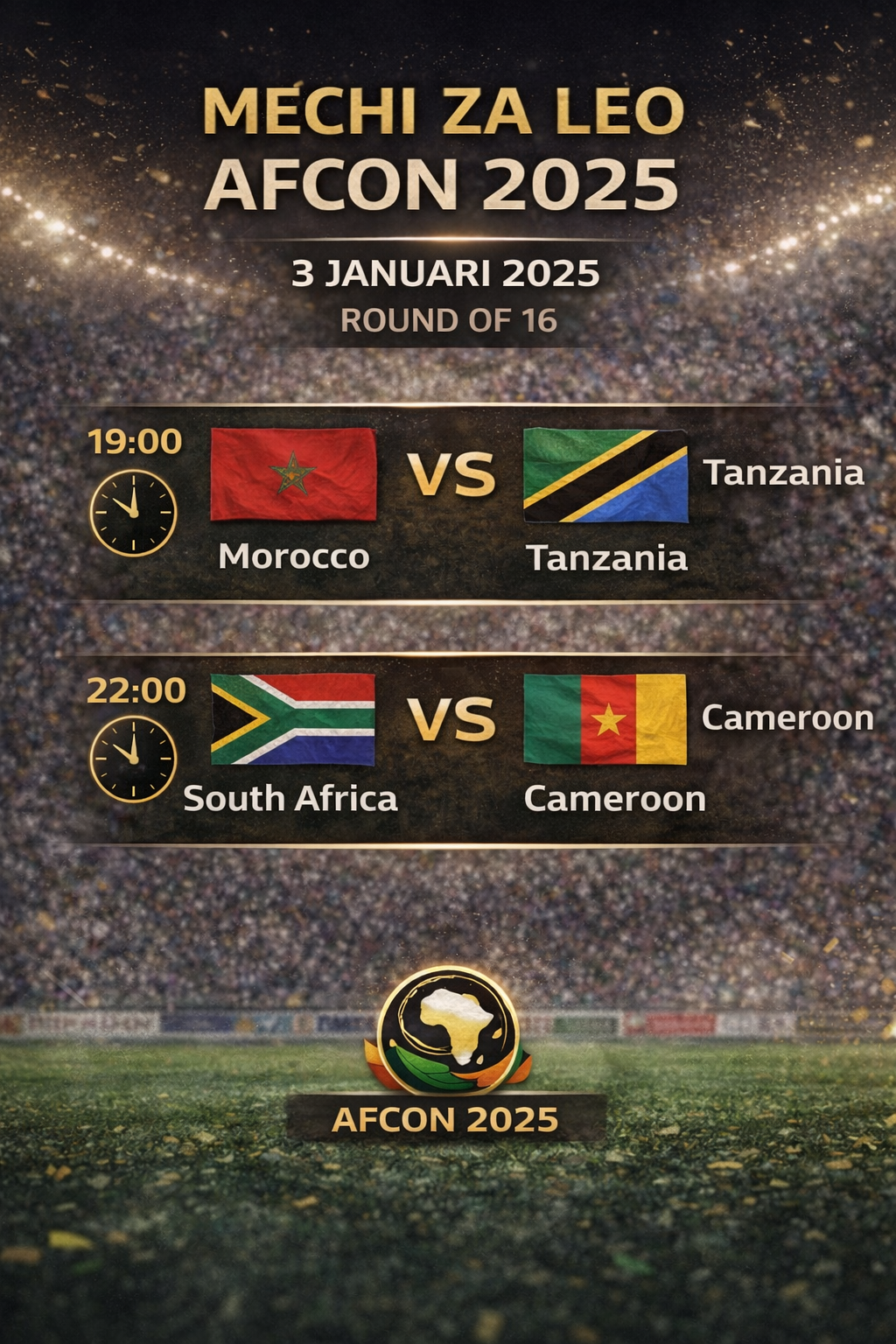 Mechi za Leo AFCON 2025