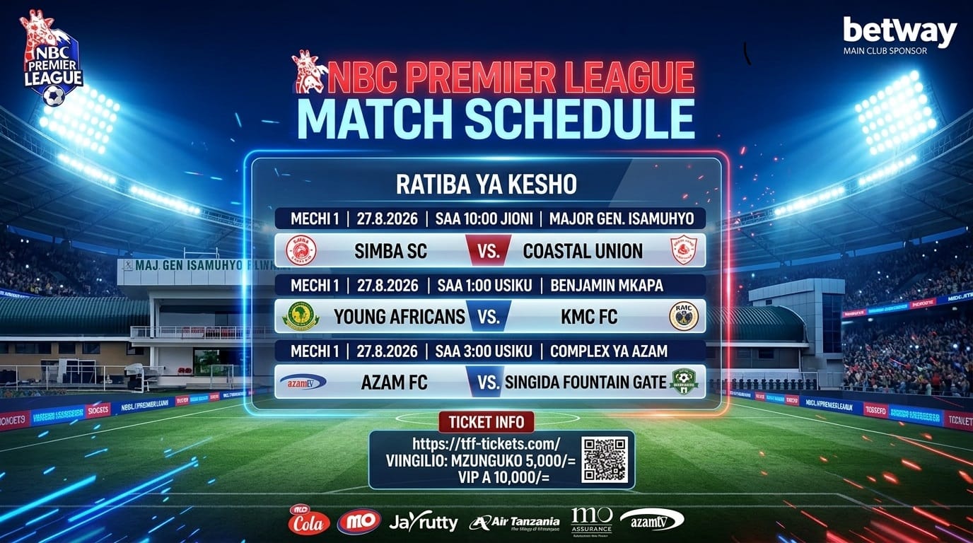 Ratiba Ya Ligi Kuu Ya NBC Premier League 2026/27