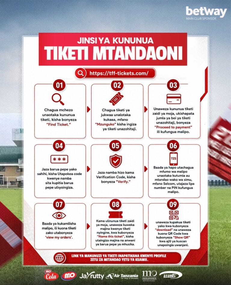 Jinsi Ya Kununua Tiketi Za Mpira Mtandaoni